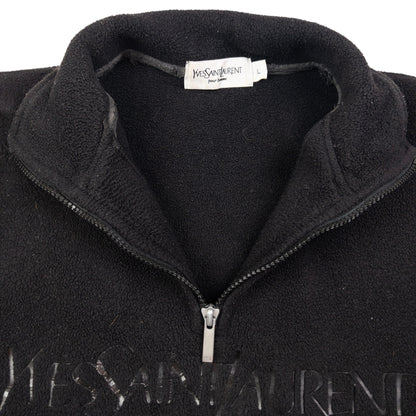 Vintage YSL Yves Saint Laurent Q Zip Fleece Sweatshirt Size M