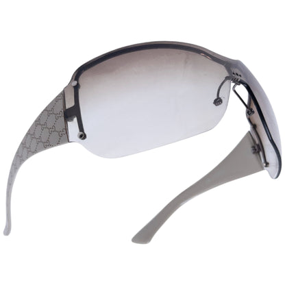 Vintage 2000s Gucci Monogram Rimless Shield Sunglasses