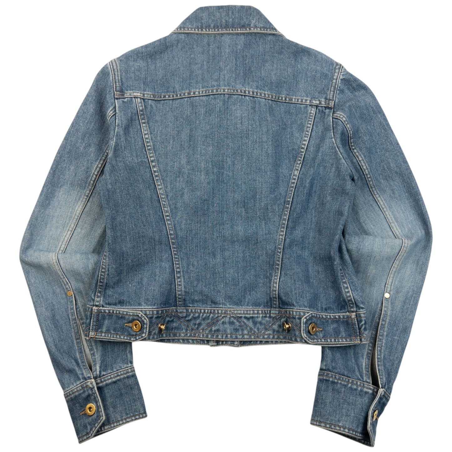 Vintage 2000s Gucci By Tom Ford Button Up Denim Jacket Womens Size S