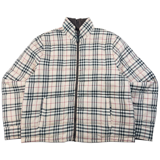 Vintage 2000s Burberry Nova Check Quilted Reversible Jacket Womens Size M