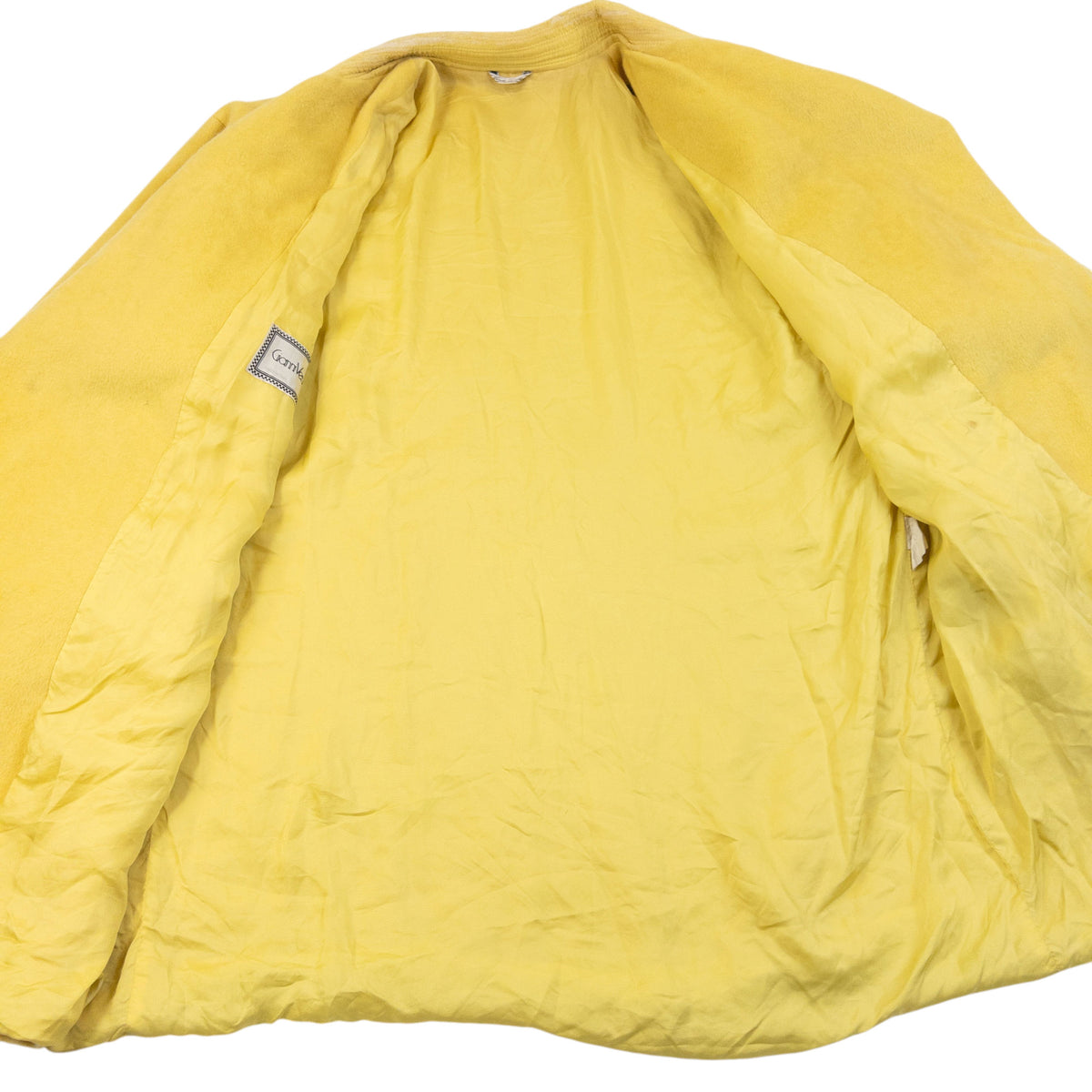 Vintage 90s Gianni Versace Wool Jacket in yellow, photo 4