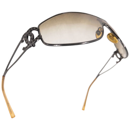Vintage 2000s Chanel Wire Logo Sunglasses