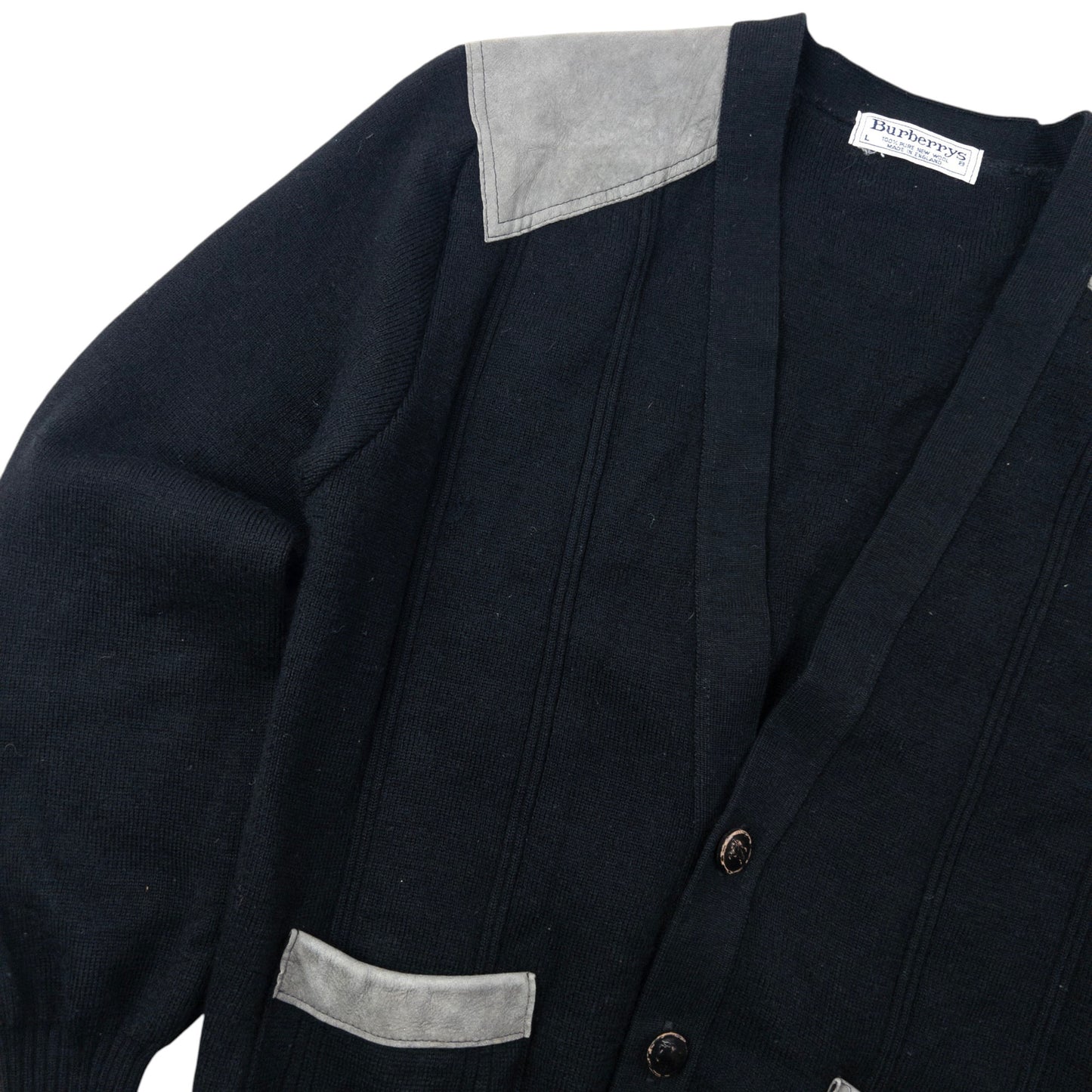 Vintage 80s Burberry Wool Cardigan Size S