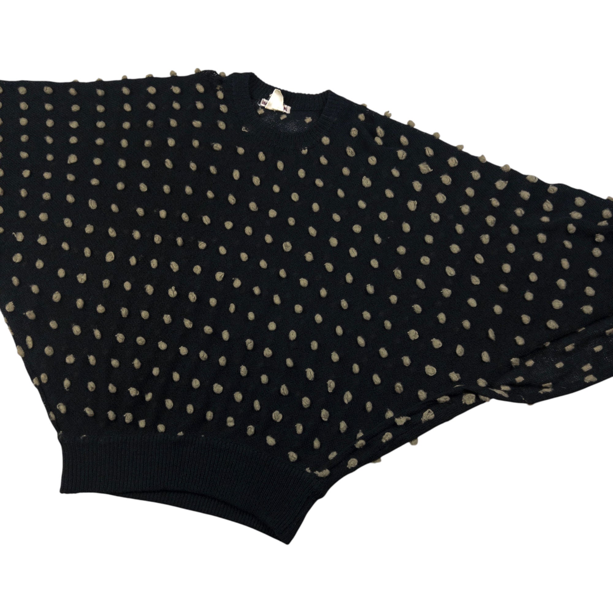 Vintage 1980S Issey Miyake Batwing Bobble Knit Jumper Size L