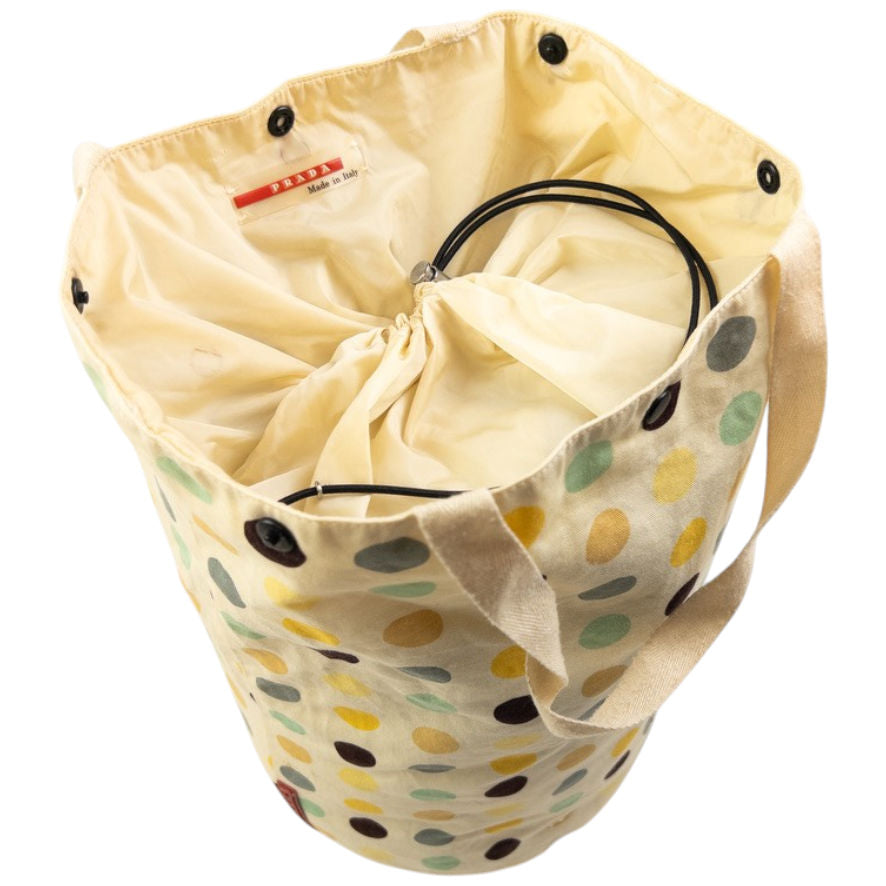 Vintage Prada Sport Polka Dot Convertible Tote Bag