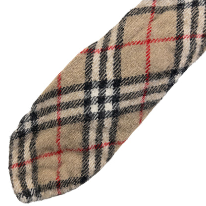 Vintage 90s Burberry Nova Check Wool Tie