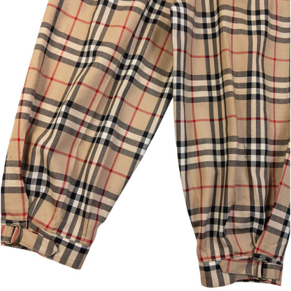 Vintage 80s Burberry Nova Check Pleated Trousers Size W26
