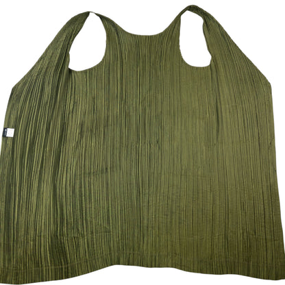 Vintage 90s Issey Miyake Pleated Longline Vest Dress Womens Size M