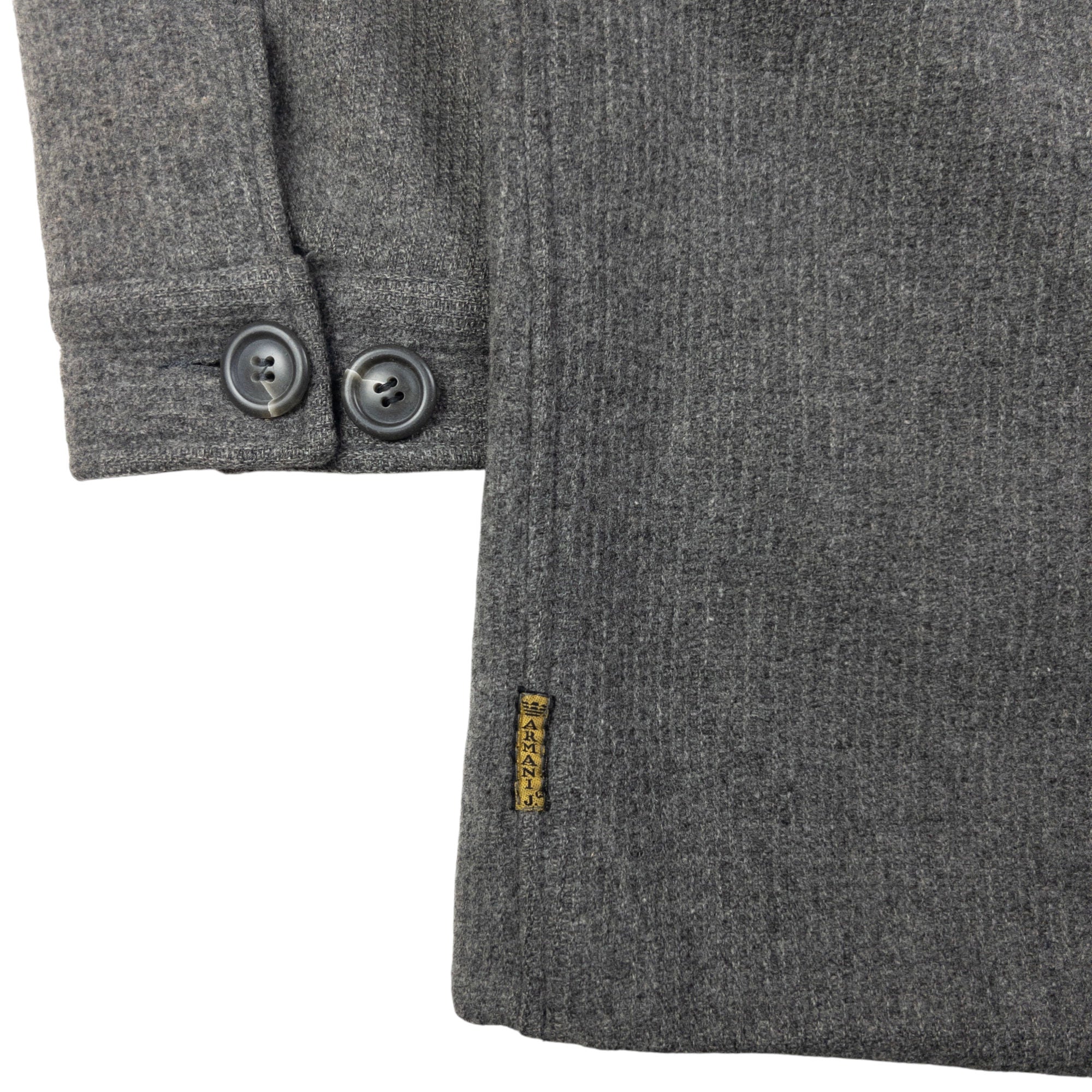 Vintage Armani Jeans Button Up Wool Jacket Size XL
