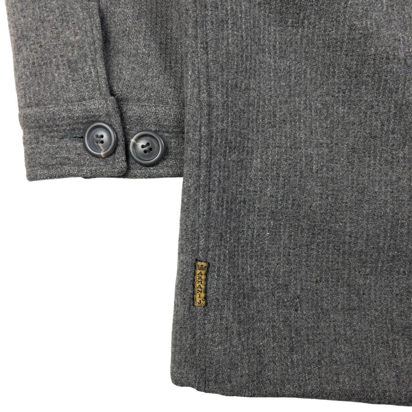 Vintage Armani Jeans Button Up Wool Jacket Size XL