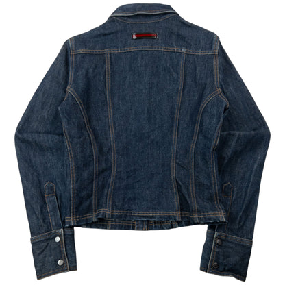 Vintage 90s Gucci By Tom Ford Cropped Denim Jacket Womens Size M