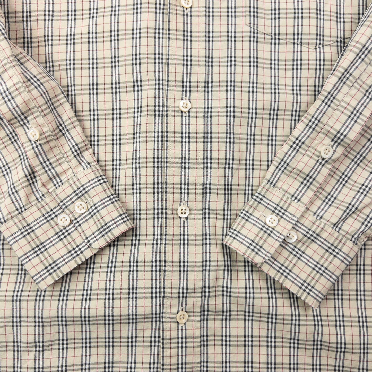 Vintage Burberry Nova Check Long Sleeve Button Up Shirt Size S