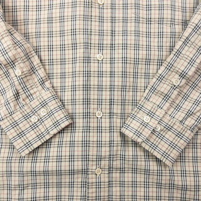 Vintage Burberry Nova Check Long Sleeve Button Up Shirt Size S