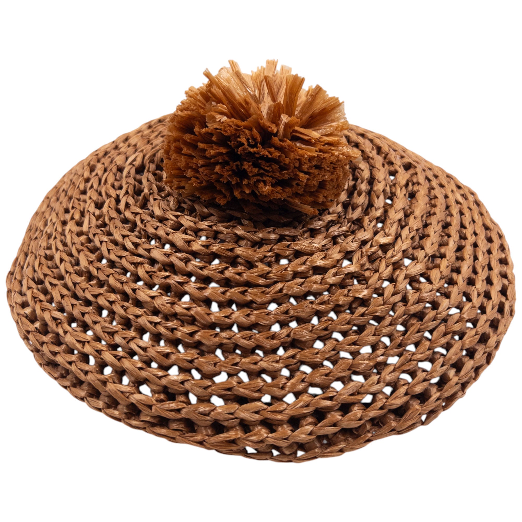 Vintage 2012 Burberry Prorsum Runway Wicker Pompom Hat