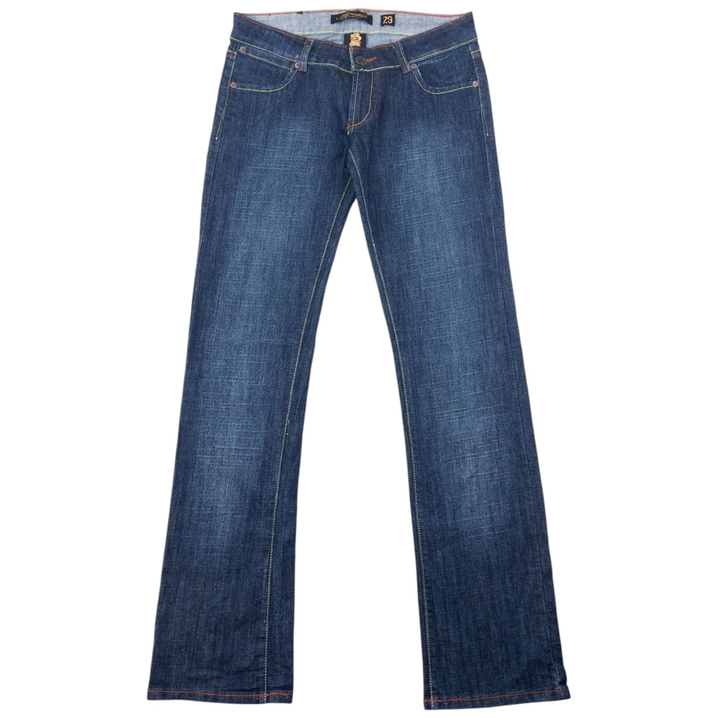 Vintage 2000s Ed Hardy Embroidered Skull Low Rise Denim Jeans Size W31