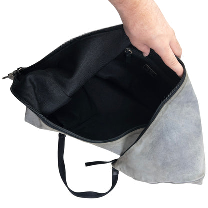 Vintage Prada Suede Crescent Shoulder Bag