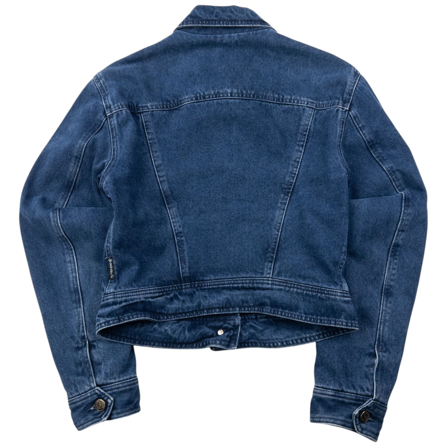 Vintage 90s Armani Jeans Fleece Lined Denim Jacket Womens Size M