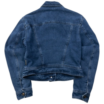 Vintage 90s Armani Jeans Fleece Lined Denim Jacket Womens Size M