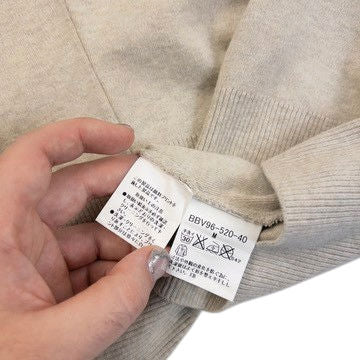 Vintage 2000s Burberry Q Zip Sweatshirt in beige, photo 6