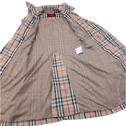 Vintage Burberry Nova Check Trench Jacket Womens Size S