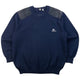 Vintage 90s Burberry Suede Patch Wool Jumper Size L