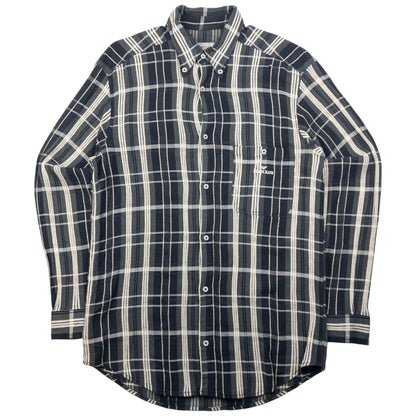 Vintage Armani Jeans Checkered Long Sleeve Button Up Shirt Size M