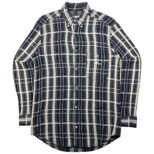 Vintage Armani Jeans Checkered Long Sleeve Button Up Shirt Size M
