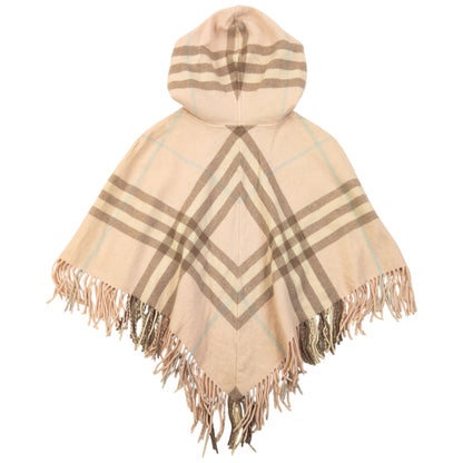 Vintage 2000s Burberry Nova Check Tassel Trim Poncho