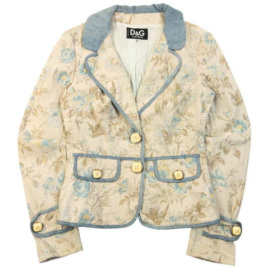 Vintage 2000s Dolce & Gabbana Floral Button Up Jacket Womens Size M