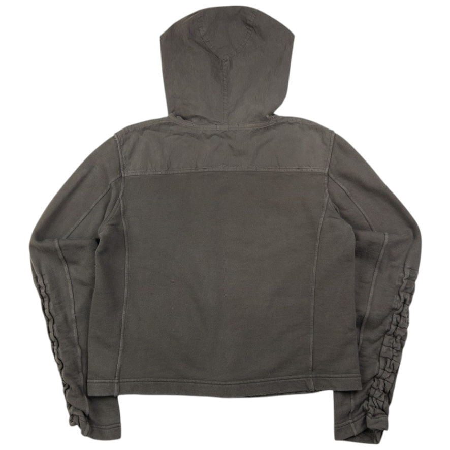 Vintage CP Company Ruched Sleeve Zip Up Hoodie Womens Size M