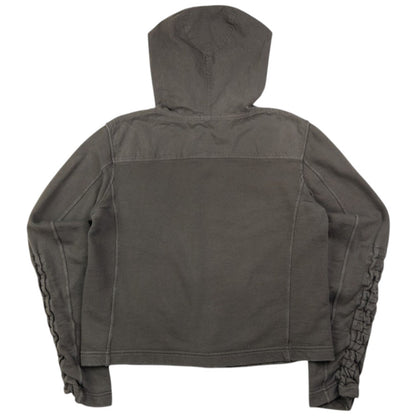 Vintage CP Company Ruched Sleeve Zip Up Hoodie Womens Size M