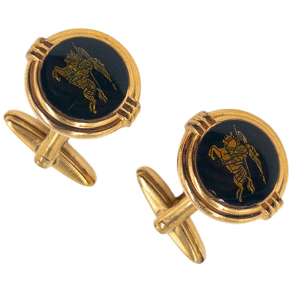 Vintage 90s Burberry Embossed Cufflinks