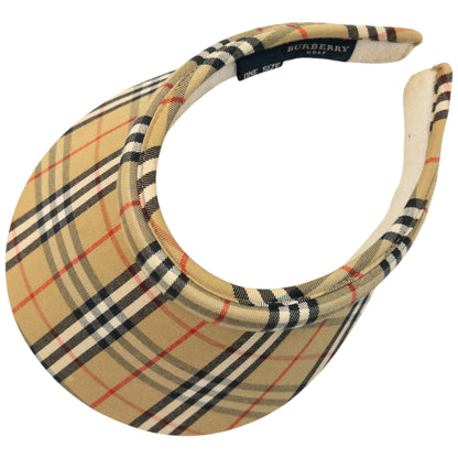 Vintage 2000s Burberry Nova Check Visor Hat Headband