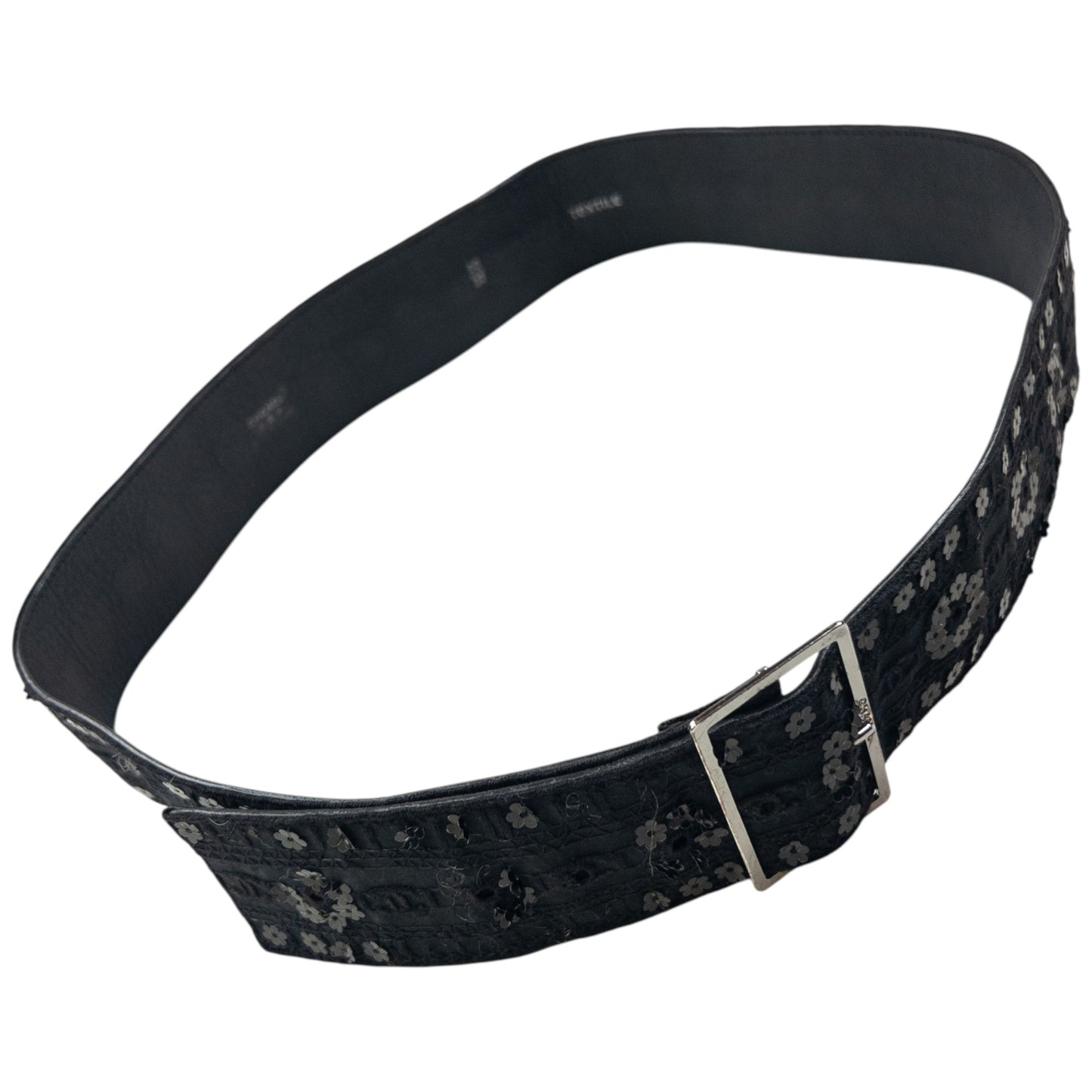 Vintage 2006 Chanel Embroidered Sequin Belt Womens Size L