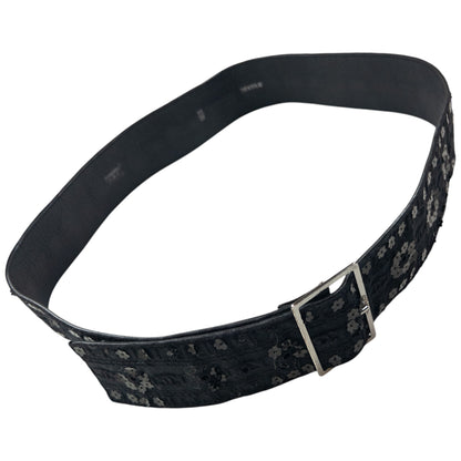 Vintage 2006 Chanel Embroidered Sequin Belt Womens Size L