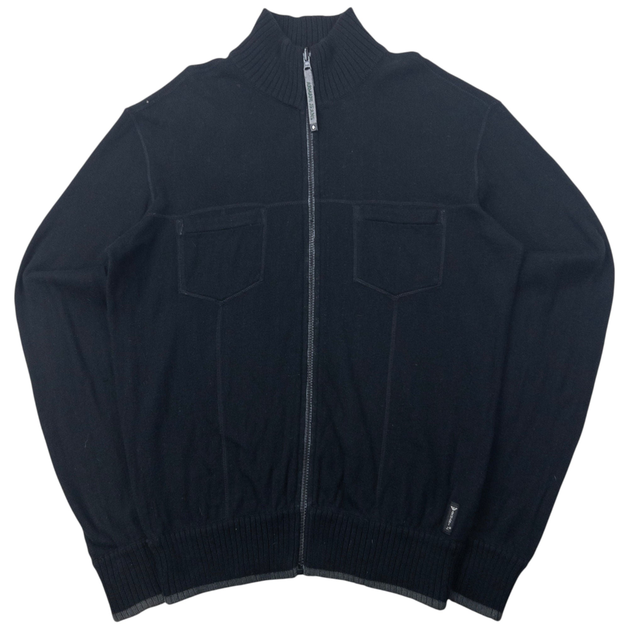 Vintage Armani Jeans Reversible Zip Up Jumper Size M