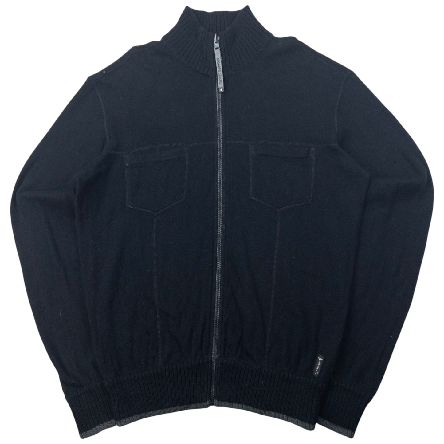 Vintage Armani Jeans Reversible Zip Up Jumper Size M