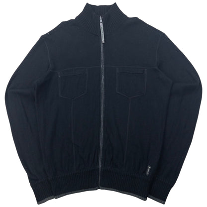 Vintage Armani Jeans Reversible Zip Up Jumper Size M