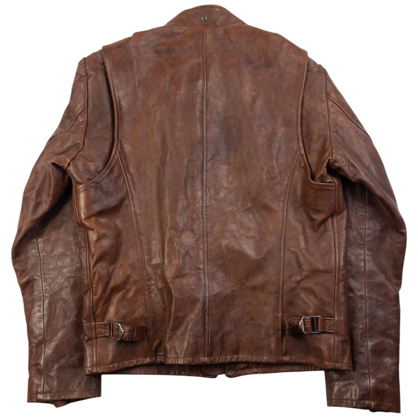 Vintage 2009 CP Company Zip Up Leather Jacket Size S