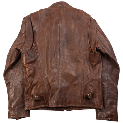Vintage 2009 CP Company Zip Up Leather Jacket Size S