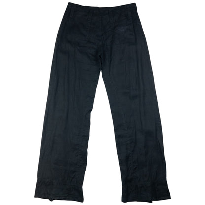 Vintage Armani Jeans Zip Detail Linen Trousers Size W31