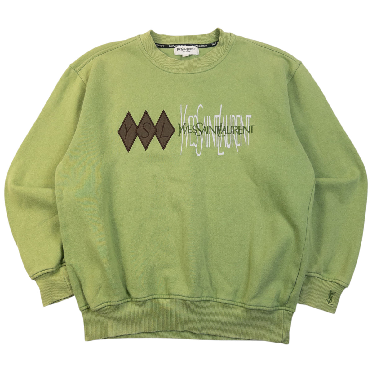 Vintage 2000s YSL Yves Saint Laurent Embroidered Sweatshirt Size XS