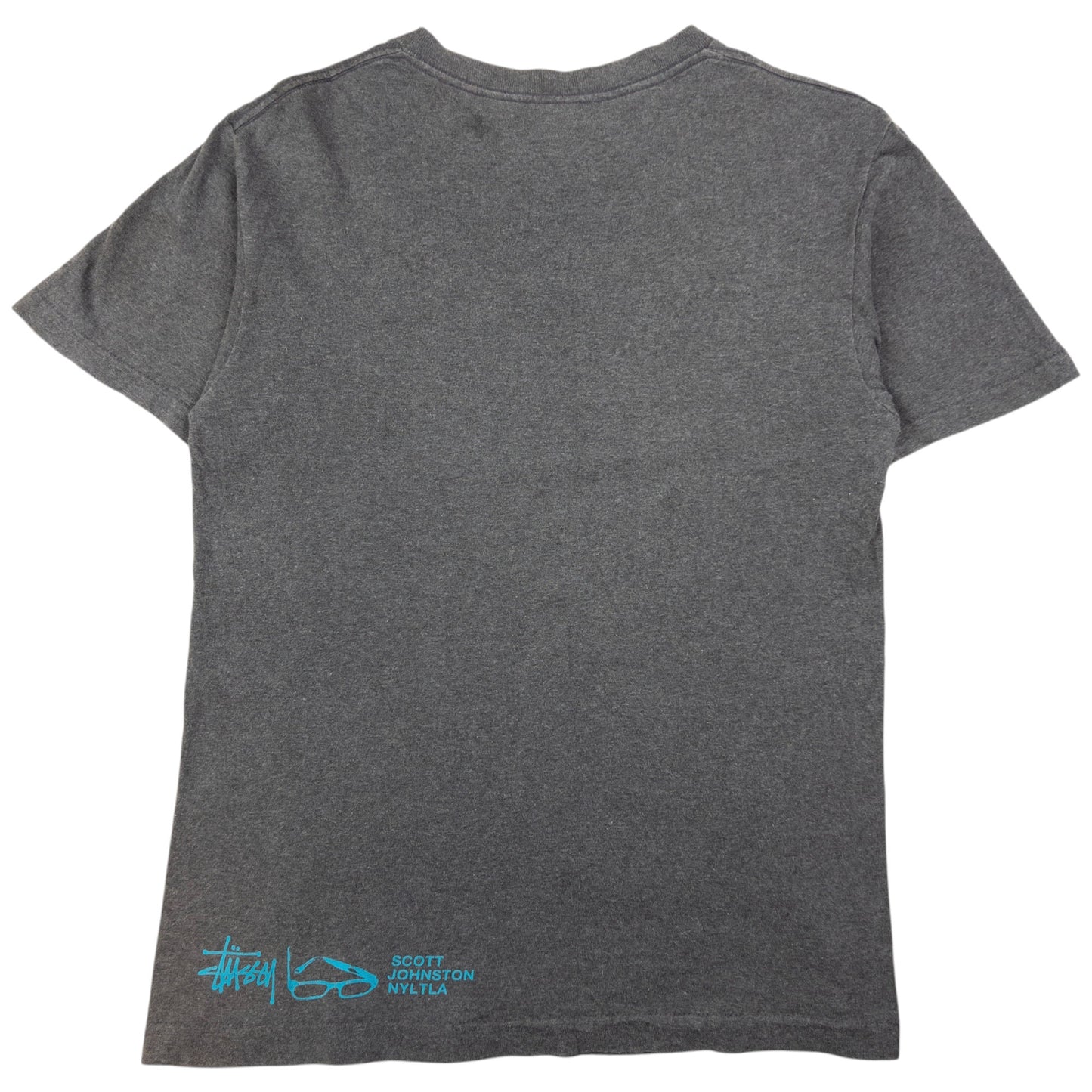 Vintage Stussy X Scott Johnston NYTLA Glassic Graphic T Shirt Size S