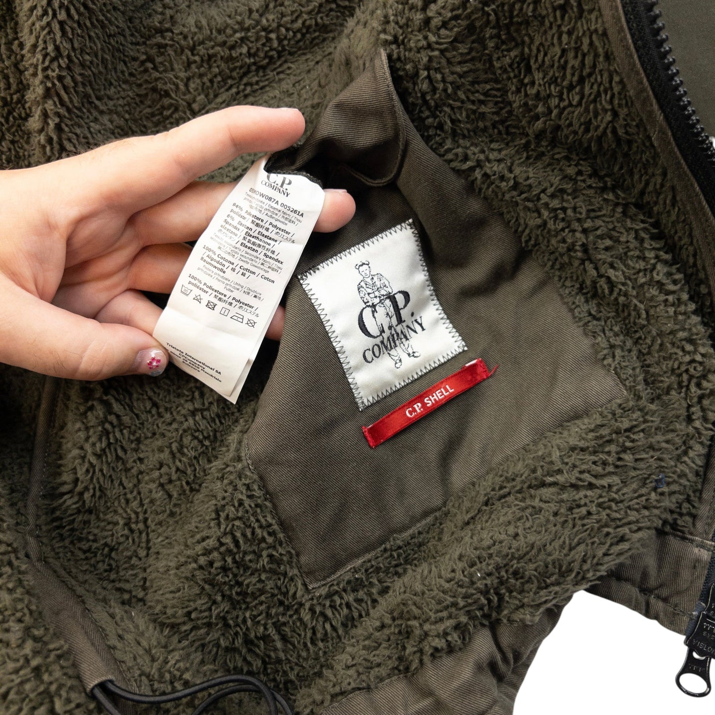 CP Company Fleece Lined Shell Jacket Size L