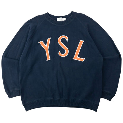 Vintage 2000s YSL Yves Saint Laurent Embroidered Sweatshirt Size M