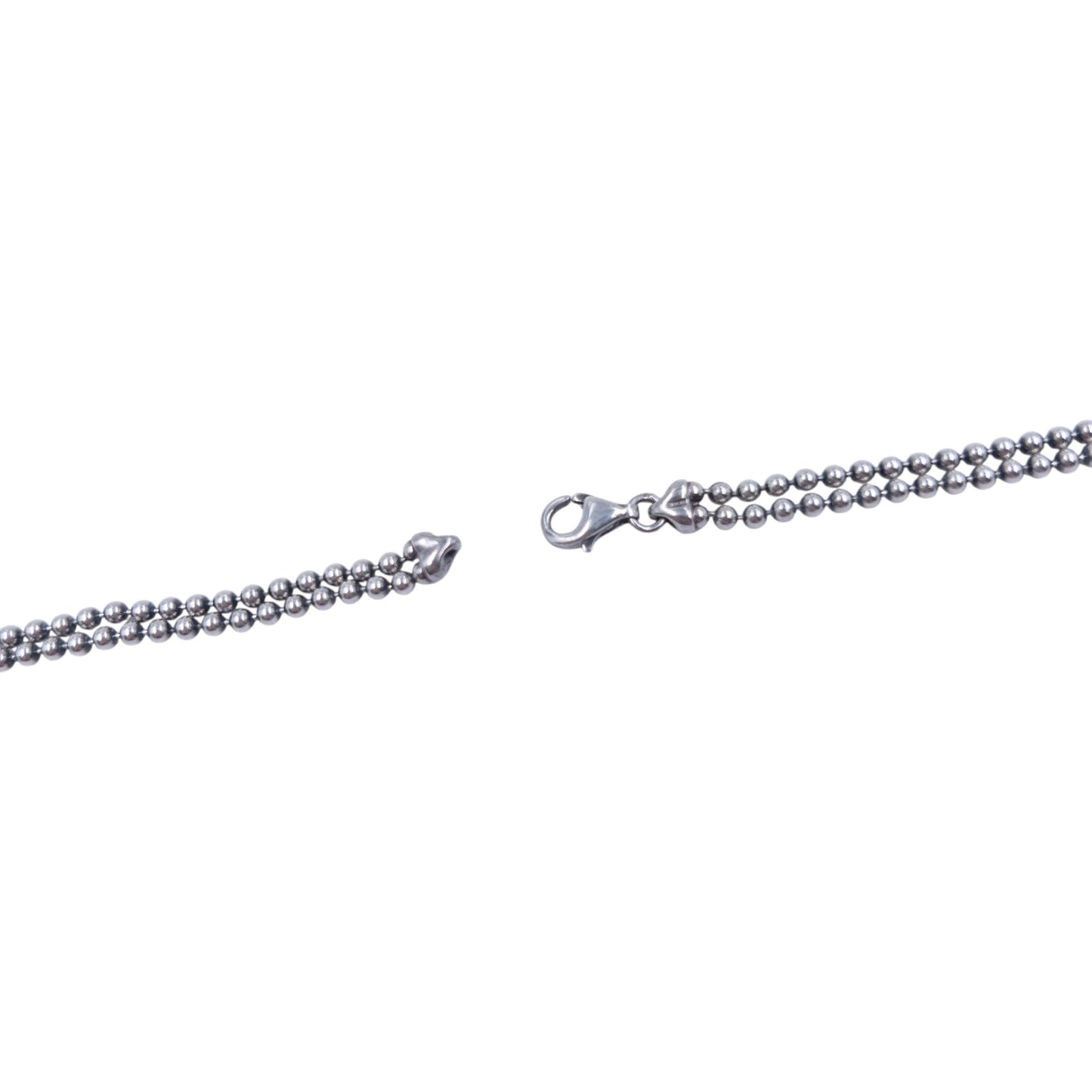 Vintage Gucci Silver Pendent Double-Chain Necklace