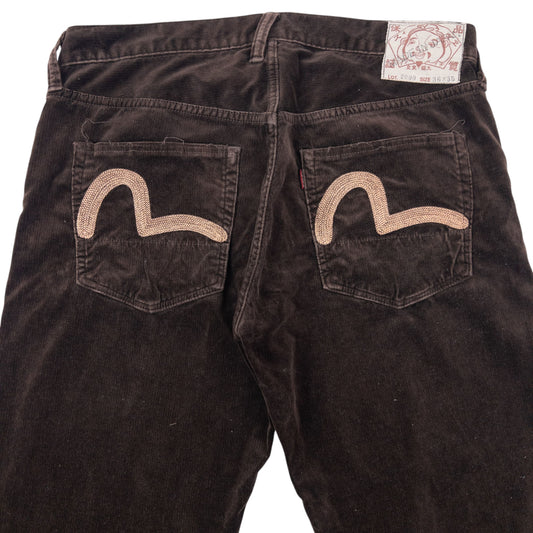 Vintage Evisu Double Gull Embroidered Trousers Size W34