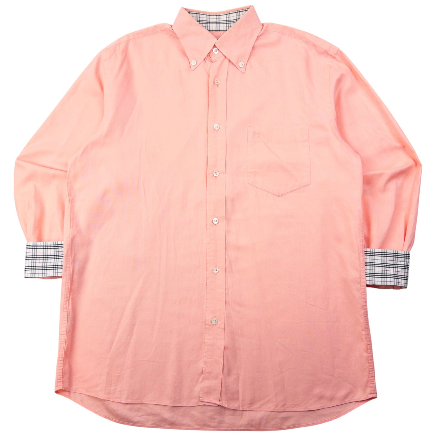 Vintage 2000s Burberry Nova Check Cuff Long Sleeve Button Up Shirt Size L