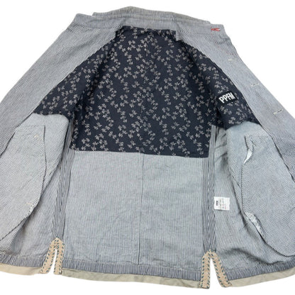 Vintage 2000s PPFM Striped Button Up Jacket Size M
