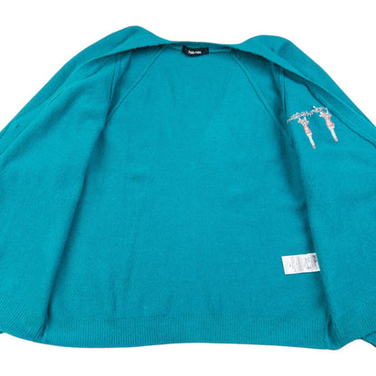 Vintage Ne-Net By Issey Miyake Embroidered Cheerleader Cardigan Womens Size M
